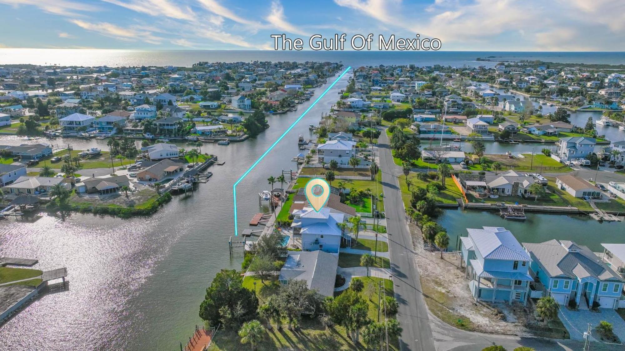 Hernando Beach 5 Bed3Bath Waterfront Pool Home With Full Gym, Office, And Heated Pool! מראה חיצוני תמונה